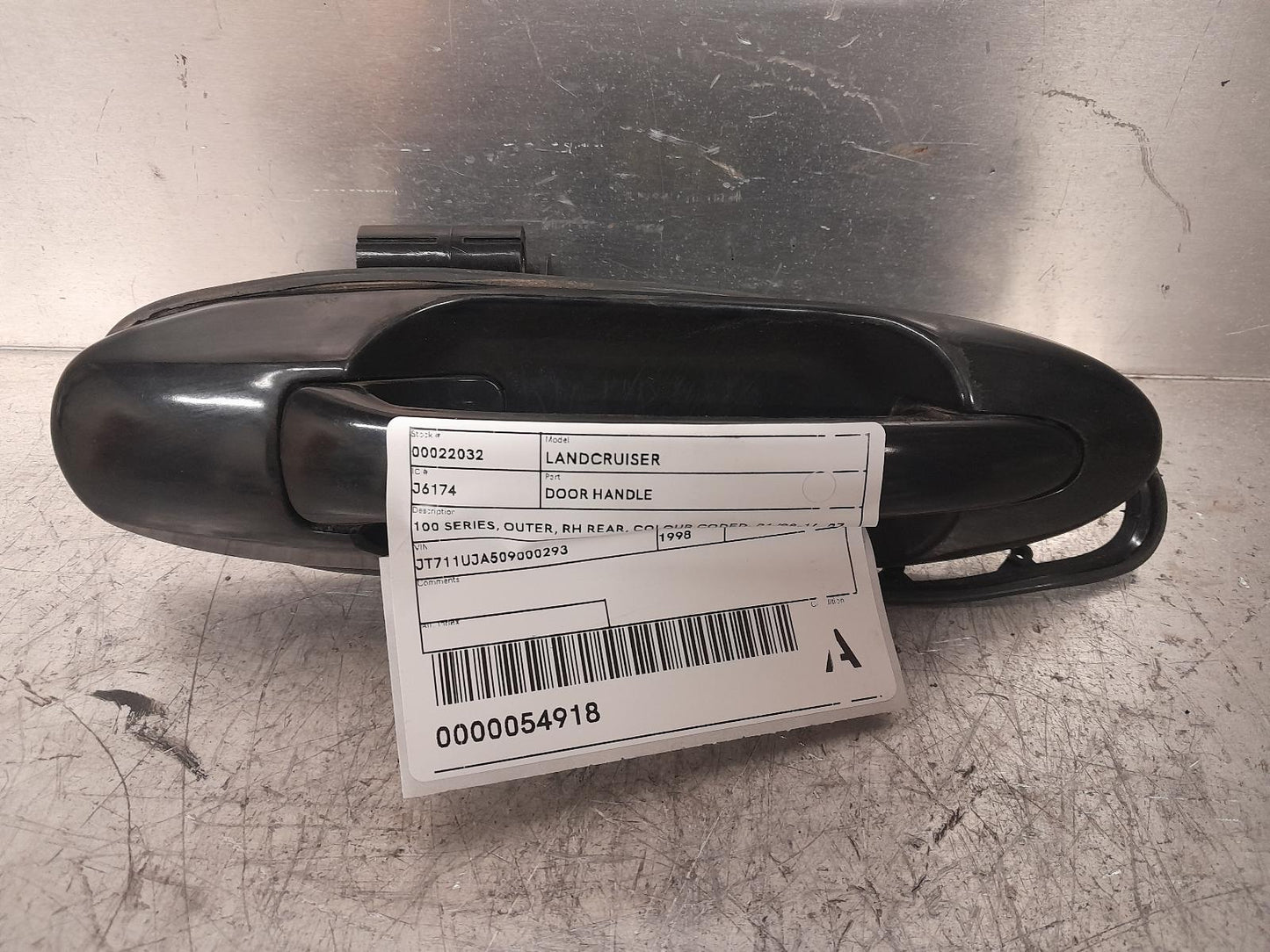 TOYOTA LANDCRUISER DOOR HANDLE 100 SERIES, OUTER, RH REAR, COLOUR CODED, 01/98-10/07